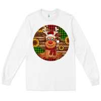 White Cute reindeer Christmas Long Sleeve Tee - Jasminsmagicworld