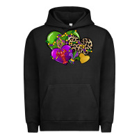 Pigment Black mardi gras hearts cg (1) Urban Hoodie - CowGirlArtShop