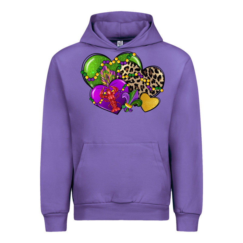 Mardi Gras Hearts Cg (1) Urban Hoodie by CowGirlArtShop | Teevron