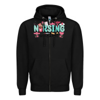 Black nursing in my heart Zipper Hoodie - MaliasSmallBusiness