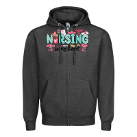 Charcoal Heather nursing in my heart Zipper Hoodie - MaliasSmallBusiness