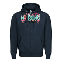 Navy nursing in my heart Zipper Hoodie - MaliasSmallBusiness