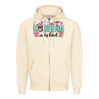 Sandshell nursing in my heart Zipper Hoodie - MaliasSmallBusiness
