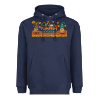 Navy hello pumpkin season libbey glass Heavyweight Hoodie - BundleAndBundleShop