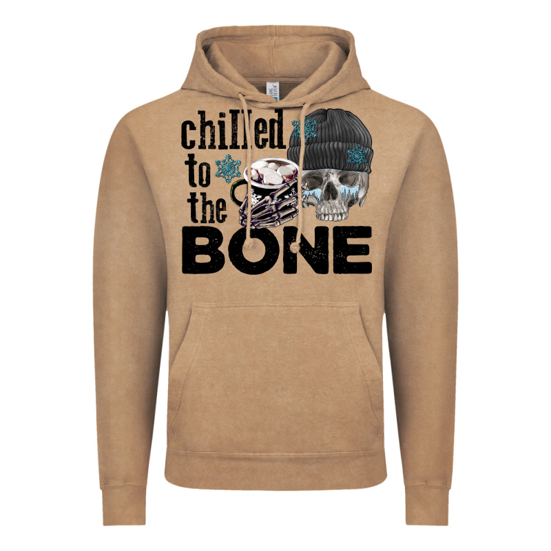 Chilled To The Bone Skull Winter Vintage Hoodie by FaDigitalArtStudio | Teevron