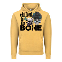 Vintage Mustard Chilled to the bone skull winter Vintage Hoodie - FaDigitalArtStudio