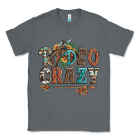 Charcoal Heather rodeo crazy bucking bronco cowboy Classic Tee - Artiststas