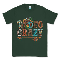 Sports Green rodeo crazy bucking bronco cowboy Classic Tee - Artiststas