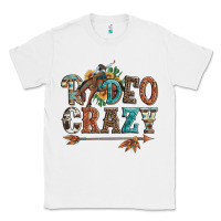 White rodeo crazy bucking bronco cowboy Classic Tee - Artiststas