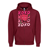 Burgundy valentine Zipper Hoodie - MaliasSmallBusiness