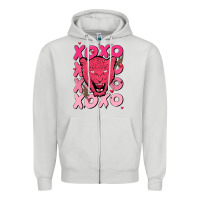 Dove Grey valentine Zipper Hoodie - MaliasSmallBusiness