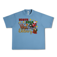 Pebble Blue North Pole Delivery Santa Sleigh Urban Heavy Tee - Artiststas