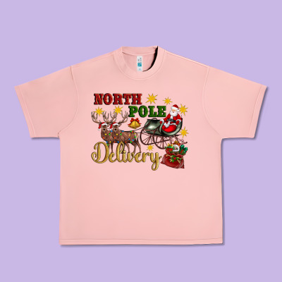 North Pole Delivery Santa Sleigh Urban Heavy Tee Designed By Artiststas