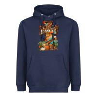 Navy thankful fall cross Heavyweight Hoodie - BundleAndBundleShop
