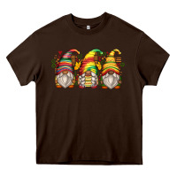 Chocolate Brown juneteenth gnomes Heavy Core Tee - Zillion Design Studio