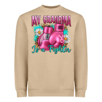 Breast Cancer My Grandma Is A Fighter Heavyweight Sweatshirt | Teevron