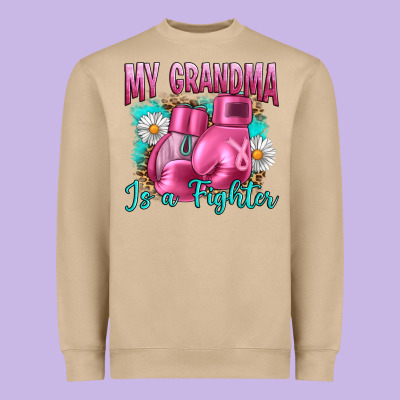 Breast Cancer My Grandma Is A Fighter Heavyweight Sweatshirt Designed By Artiststas