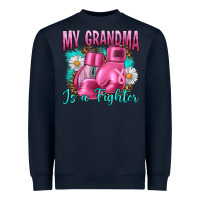 Navy Breast Cancer My Grandma Is A Fighter Heavyweight Sweatshirt - Artiststas