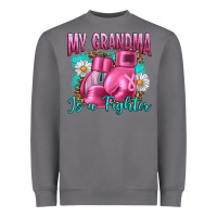 Storm Breast Cancer My Grandma Is A Fighter Heavyweight Sweatshirt - Artiststas