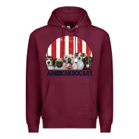 Burgundy American Dog Day Premium Hoodie - Bettercallsaul