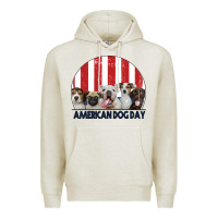 Oatmeal Heather American Dog Day Premium Hoodie - Bettercallsaul
