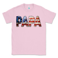 Bubblegum Pink American Flag Papa 4th of July Classic Tee - LillyAllenDesigns