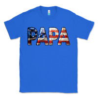 True Royal American Flag Papa 4th of July Classic Tee - LillyAllenDesigns