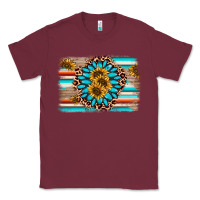 Burgundy gemstone sunflower background Classic Tee - AdoDesignShop