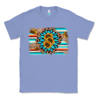 Colony Blue gemstone sunflower background Classic Tee - AdoDesignShop