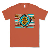 Copper gemstone sunflower background Classic Tee - AdoDesignShop