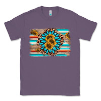 Lavender gemstone sunflower background Classic Tee - AdoDesignShop