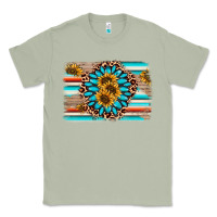Matcha gemstone sunflower background Classic Tee - AdoDesignShop