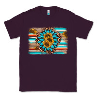 Plum gemstone sunflower background Classic Tee - AdoDesignShop