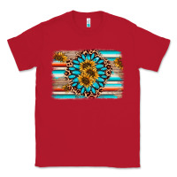 Red gemstone sunflower background Classic Tee - AdoDesignShop