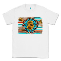 White gemstone sunflower background Classic Tee - AdoDesignShop