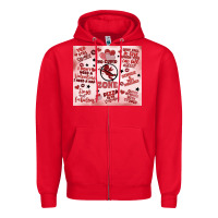 Red funny valentine's day Zipper Hoodie - MaliasSmallBusiness