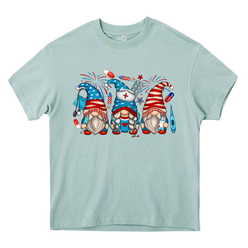 American Nurse Gnomes Heavy Core Tee by Zillion Design Studio | Teevron