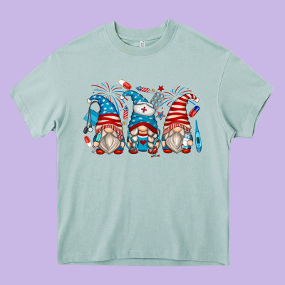 American Nurse Gnomes Heavy Core Tee Designed By Zillion Design Studio