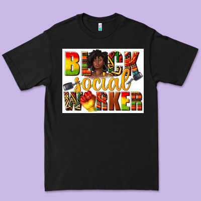 Premium Tee black social worker