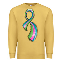 Antique Gold metastatic breast cancer ribbon Premium Sweatshirt - LillyAllenDesigns