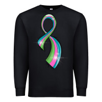 Black metastatic breast cancer ribbon Premium Sweatshirt - LillyAllenDesigns