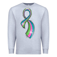 Heather Grey metastatic breast cancer ribbon Premium Sweatshirt - LillyAllenDesigns