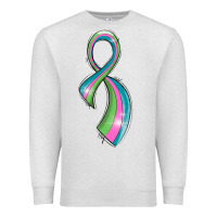Oatmeal Heather metastatic breast cancer ribbon Premium Sweatshirt - LillyAllenDesigns