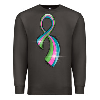 Smoke metastatic breast cancer ribbon Premium Sweatshirt - LillyAllenDesigns