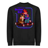 Black Caring For Your Demon Cat Tshirt Heavyweight Sweatshirt - Bettercallsaul