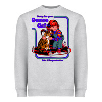 Heather Grey Caring For Your Demon Cat Tshirt Heavyweight Sweatshirt - Bettercallsaul