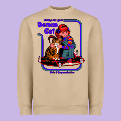Caring For Your Demon Cat Tshirt Heavyweight Sweatshirt Designed By Bettercallsaul