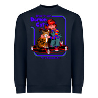 Navy Caring For Your Demon Cat Tshirt Heavyweight Sweatshirt - Bettercallsaul