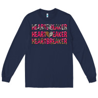 Navy heartbreaker with leopard and cowhide Long Sleeve Tee - NancyCooperArtShop