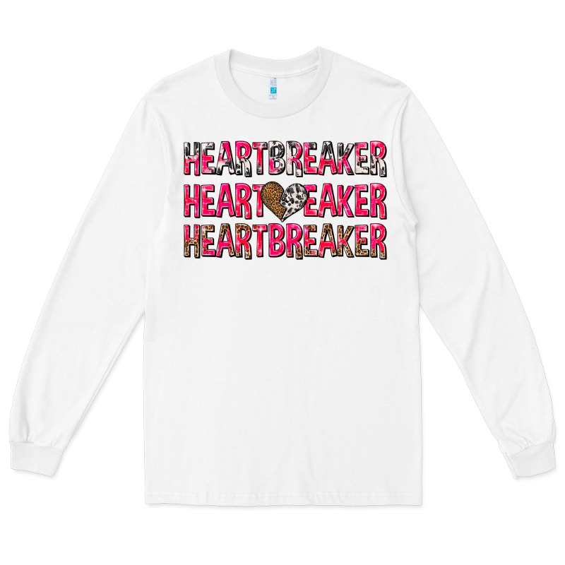 Heartbreaker With Leopard And Cowhide Long Sleeve Tee by NancyCooperArtShop | Teevron